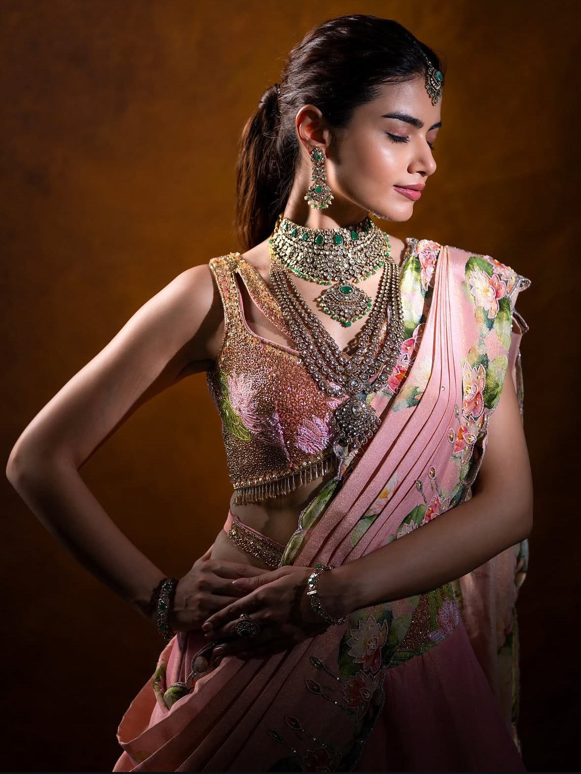 Padma Mayur Tissue Lehenga