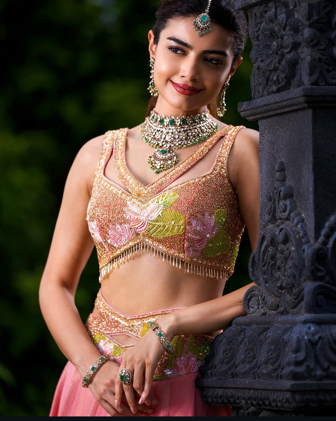 Padma Mayur Tissue Lehenga